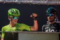 MuggiÃÂ², Italy May 26, 2016; Rigoberto Uran, team Cannondale, to the podium signatures before the start of the stage